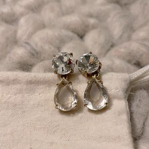 JCrew Crystal Teardrop Earrings